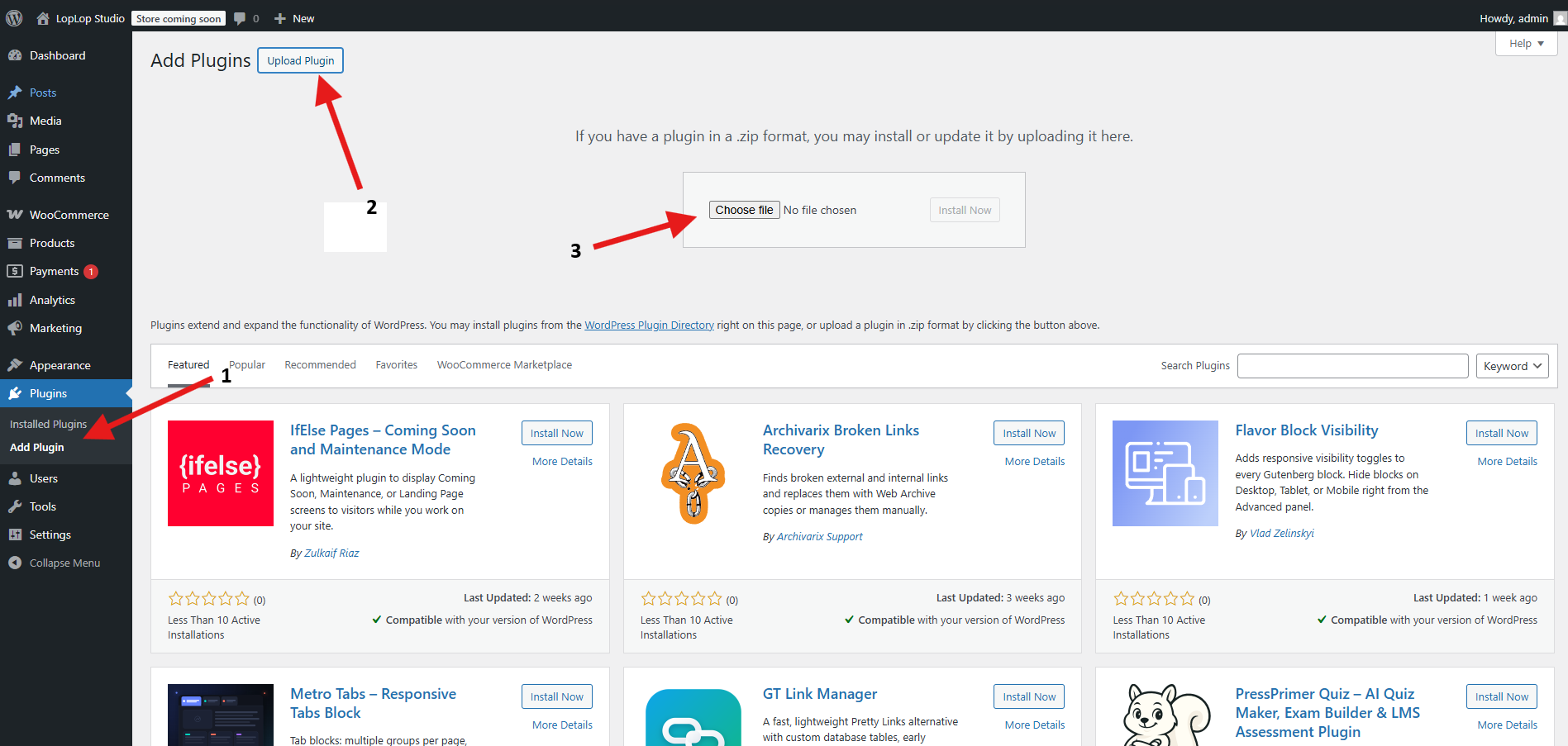 Plugin als ZIP hochladen
